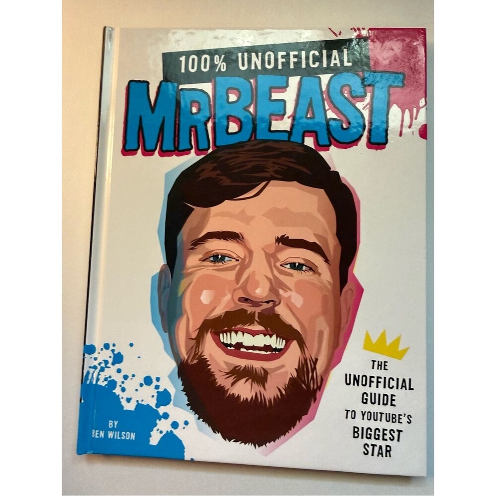 MrBeast 100% Unofficial Kids Book - White & Blue Cover